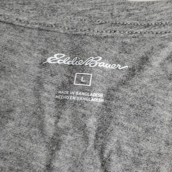 Eddie Bauer Women’s L Gray Short Sleeve V-Neck Casual Tee Cotton Modal Blend - Picture 5 of 7